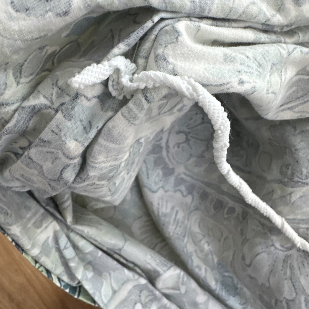 Pottery Barn BELLA Paisley Floral Duvet Blue Sage 100% Organic Cotton - King - Picture 3 of 8